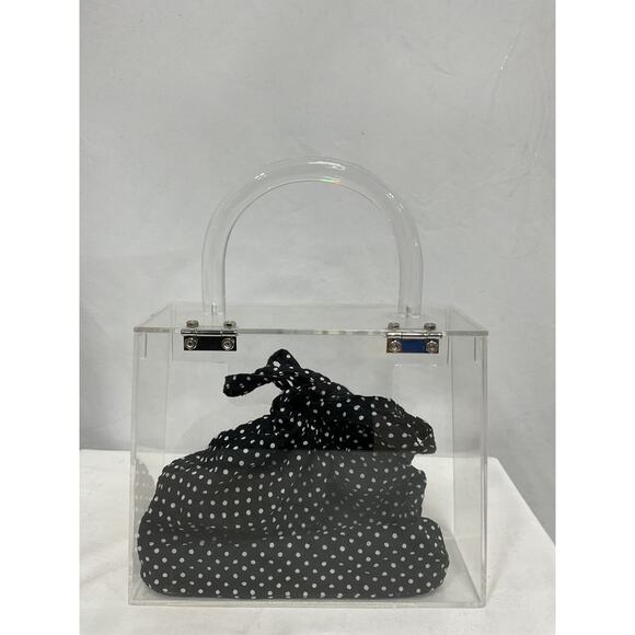 Loeffler Randall 'Acrylic' Black Plastic Handle Bag - Picture 3 of 4